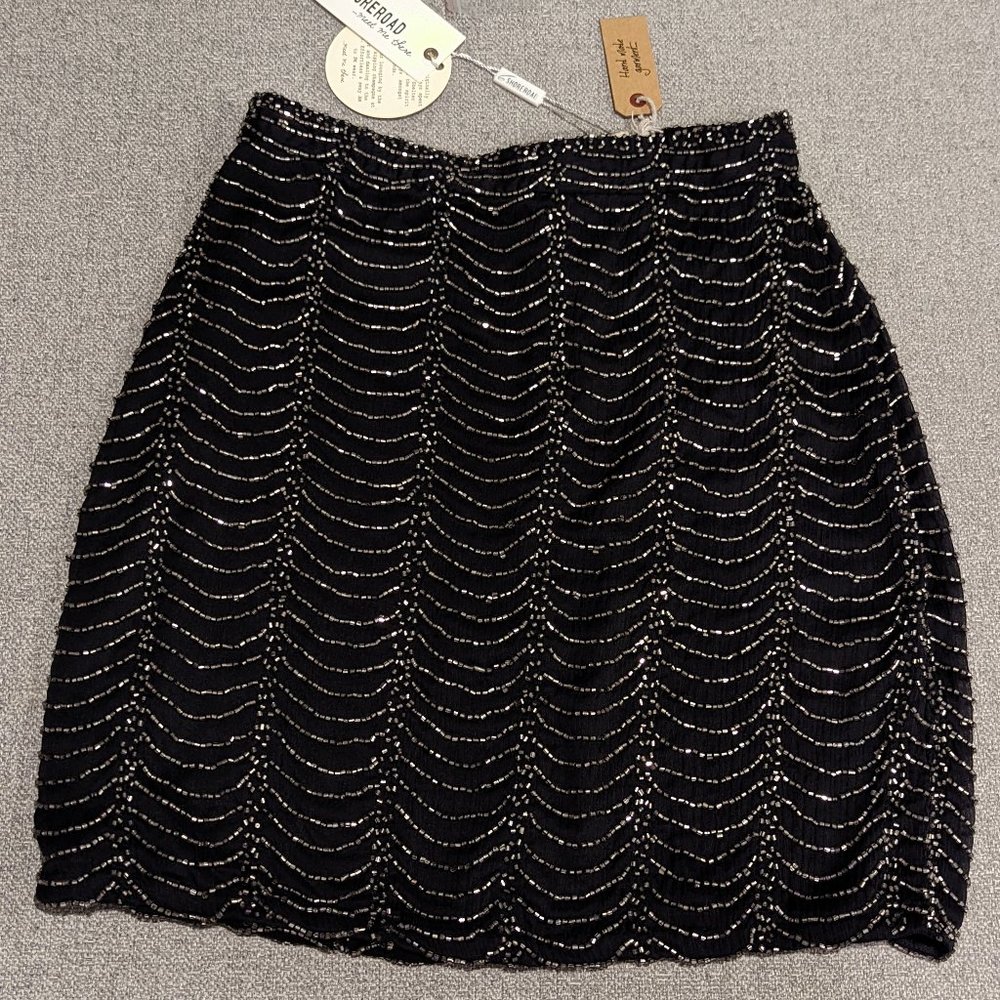 New - Black Mini Skirt w/Beading